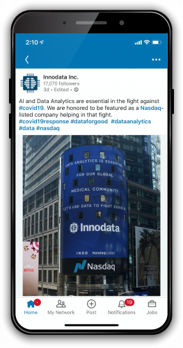 Innodata Nasdaq Covid-19 Initiative